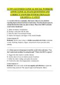 LCSW &lpar;LICENSED CLINICAL SOCIAL WORKER&rpar;  ASWB CLINICAL EXAM QUESTIONS AND  CORRECT ANSWERS WITH RATIONALES  GRADED A&plus; LATEST