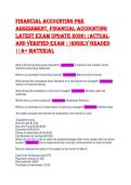 Financial Accounting Pre-Assessment 2026 &vert; Actual Exam Questions & Verified Answers&NewLine;&NewLine;