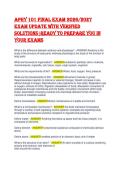 APHY 101 Test Bank NEWEST 2026 &vert; Verified Exam Questions with Rationales &vert; Ivy Tech A&P I