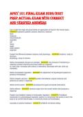 APHY 101 COMPLETE Exam Review 2026&sol;2027 &vert; Final&comma; Midterm & Test Bank &vert; 100&percnt; Verified Answers