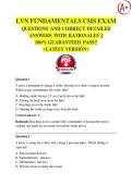 LVN FUNDAMENTALS CMS EXAM QUESTIONS AND CORRECT DETAILED  ANSWERS WITH RATIONALES &vert;&vert;  100&percnt; GUARANTEED PASS&excl;&excl;  <LATEST VERSION>
