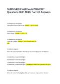 NURS 5433 Final Exam Study Guide &lpar;2026&sol;2027&rpar; &vert; Practice Questions with Detailed Explanations