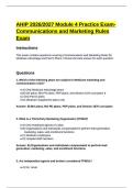 AHIP Final Exam Study Guide &lpar;2026&sol;2027&rpar; &vert; Medicare Certification Practice Questions with Detailed Explanations