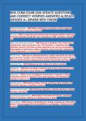 NHA CCMA EXAM 2026 UPDATE QUESTIONS&NewLine;AND CORRECT VERIFIED ANSWERS ALREADY&NewLine;GRADED A&plus; &lpar;BRAND NEW VISION&rpar;