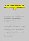 JD Next Exam with questions and&NewLine;well verified answers actual exam&excl;&excl;&excl;&NewLine;2026