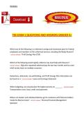 TBS Exam 1 Questions and Answers &vert; Comprehensive Practice Exam and Study Guide