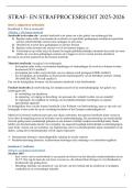 Strafrecht en strafprocesrecht &vert; Volledige samenvatting &vert; KU Leuven &vert; 2025&sol;26 &lpar;GESLAAGD EERSTE ZITTIJD&rpar;