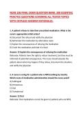 NURS 106 FINAL EXAM QUESTION BANK&colon; 200 ESSENTIAL PRACTICE QUESTIONS COVERING ALL TESTED TOPICS WITH DETAILED ANSWER RATIONALES&period;