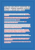 PAEA EOC 2026 UPDATE QUESTIONS AND&NewLine;CORRECT VERIFIED ANSWERS ALREADY&NewLine;GRADED A&plus;&lpar;BRAND NEW VISION&rpar;