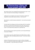 RN Pharmacology A Relias with correct answers 100&percnt; 2026
