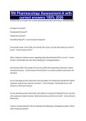 RN Pharmacology Assessment-A with correct answers 100&percnt; 2026