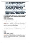 17-70 &ndash; NY Independent General Adjuster License Exam Updated 2026 &vert; 250&plus; Practice Questions & Verified Answers &vert; Comprehensive Study Guide&comma; Exam Prep Test Bank&comma; New York Insurance Law&comma; Property & Casualty Claims&comma; Policy Interpretation&comma; Claims Investigatio