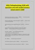 WGU Pathophysiology D236 with&NewLine;questions and well verified answers&NewLine;actual exam&excl;&excl;&excl; 2026
