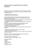 HRM 446 EXAM 1 QUESTIONS WITH VERIFIED ANSWERS