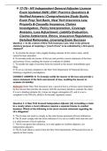 17-70 &ndash; NY Independent General Adjuster License Exam Updated 2026 &vert; 250&plus; Practice Questions & Verified Answers &vert; Comprehensive Study Guide&comma; Exam Prep Test Bank&comma; New York Insurance Law&comma; Property & Casualty Insurance&comma; Claims Investigation&comma; Policy Interpreta