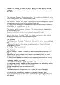 HRM 446 FINAL EXAM TOPIC -11 VERIFIED STUDY GUIDE