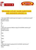 TBS Exam 3 Study Guide Questions and Answers &vert; Comprehensive Practice Questions and Exam Review