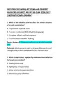 APEX Mock Exam Questions and Correct Answers &vert; Comprehensive Practice Test & Study Guide
