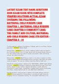 TEST BANK Maternal Child Nursing Care 7th Edition Perry & Hockenberry &vert; COMPLETE Verified Questions & Answers for 2026&sol;2027 Exam &vert; Latest Version with Rationales&NewLine;&NewLine;