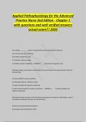 Applied Pathophysiology for the Advanced&NewLine;Practice Nurse 2nd Edition - Chapter 1&NewLine;with questions and well verified answers&NewLine;actual exam&excl;&excl;&excl; 2026
