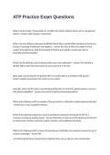 ATP Practice Exam Questions and Answers