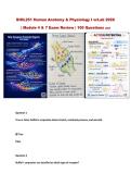 BIOL251 Human Anatomy & Physiology I w&sol;Lab 2026&NewLine;&vert; Module 4 & 7 Exam Review &vert; 100 Questions and 