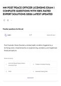 MN POST PEACE OFFICER LICENSING EXAM &vert; COMPLETE QUESTIONS WITH 100&percnt; RATED EXPERT SOLUTIONS &vert;2026 LATEST UPDATED