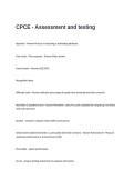 CPCE - Assessment and Testing Questions and Answers