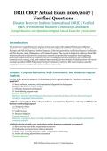 DRII CBCP Actual Exam &ndash; Disaster Recovery Institute International &lpar;DRII&rpar; &ndash; 2026&sol;2027 Academic Year &ndash; Verified Questions and Answers for Professional Business Continuity Candidates