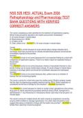 PATHOPHYSIOLOGY AND PHARMACOLOGY TESTBANK 2026 &vert; NEWEST VERSION &lpar;Actual Exam&rpar; &vert; 100&percnt; VERIFIED QUESTIONS & ANSWERS &vert; LATEST UPDATE JULY 2026