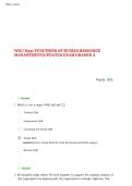 WGU D351 Functions of Human Resource Management Exam&colon; Updated Graded A Practice Quiz and Study Guide