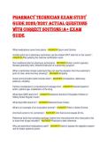 PTCB Pharmacy Technician Exam 2026-2027 &vert; NEWEST VERSION Actual Test Bank with 100&percnt; Verified Correct Answers &vert; Guaranteed Pass on Your First Attempt&excl;