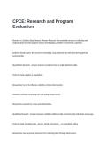 CPCE Exam Questions and Answers- Research and Program Evaluation