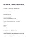 CPCE  Exam Study Guide Questions and Answers &lpar;the Purple Book&rpar;