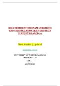 BLS CERTIFICATION EXAM QUESTIONS &NewLine;AND VERIFIED ANSWERS &vert;VERIFIED & &NewLine;ALREADY GRADED A&plus;  