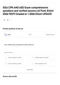 ISSA CPR AND AED EXAM Newest 2026 Questions and Correct Answers &lpar;Latest 2026 &sol; 2027 Update&rpar; Graded A&plus; Verified by Experts