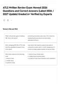 ATLS Written Review Exam Newest 2026 Questions and Correct Answers &lpar;Latest 2026 &sol; 2027 Update&rpar; Graded A&plus; Verified by Experts