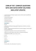 CARN-AP TEST COMPLETE QUESTIONS&NewLine;WITH 100&percnt; RATED EXPERT SOLUTIONS&NewLine;2026 LATEST UPDATED