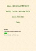 Exam 1&colon; NSG3500 &sol; NSG 3500 &lpar;Latest 2026 &sol; 2027&rpar; Nursing Practice &ndash; Maternal Health &vert; 100&percnt; Correct Questions & Answers - Galen