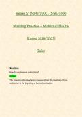 Exam 1 & 2&colon; NSG3500 &sol; NSG 3500 Nursing Practice &ndash; Maternal Health &lpar;Latest 2026 &sol; 2027 Updates BUNDLE PACKAGE WITH COMPLETE SOLUTIONS&rpar; &vert; 100&percnt; Correct &vert; Grade A - Galen