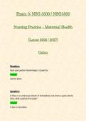 Exam 2 & 3&colon; NSG3500 &sol; NSG 3500 Nursing Practice &ndash; Maternal Health &lpar;Latest 2026 &sol; 2027 Updates BUNDLE PACKAGE WITH COMPLETE SOLUTIONS&rpar; &vert; 100&percnt; Correct &vert; Grade A - Galen