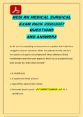 HESI RN Medical-Surgical Exam Pack &lpar;Latest 2026&sol;2027 Edition&rpar;