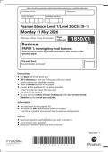GCSE EDEXCEL BUSINESS MAY 2026 PAPER 1 QUESTION PAPER &lpar;1BS0&sol;01&rpar;