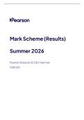 GCSE EDEXCEL GERMAN MAY 2026 PAPER 2 &lpar;HIGHER&rpar; MARK SCHEME &lpar;1GN1&sol;2H&rpar;