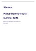 GCSE EDEXCEL GERMAN JUNE 2026 PAPER 4 &lpar;FOUNDATION&rpar; MARK SCHEME &lpar;1GN1&sol;4F&rpar;