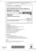 GCSE EDEXCEL GERMAN 2026 ALL QUESTION PAPERS ＋ MARKSCHEMES &lpar;1GN0&sol;1F&sol;1H&sol;3F&sol;3H&sol;4F&sol;4H&rpar;