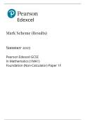 GCSE EDEXCEL MATHEMATICS MAY 2025 PAPER 1 &lpar;FOUNDATION&rpar; MARK SCHEME &lpar;1MA1&sol;1F&rpar;