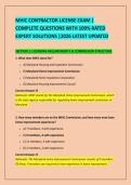 MHIC CONTRACTOR LICENSE EXAM &vert; &NewLine;COMPLETE QUESTIONS WITH 100&percnt; RATED &NewLine;EXPERT SOLUTIONS &vert;2026 LATEST UPDATED