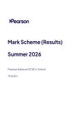 GCSE EDEXCEL TURKISH MAY 2026 PAPER 1 &lpar;HIGHER&rpar; MARK SCHEME &lpar;1TU0&sol;1H&rpar;