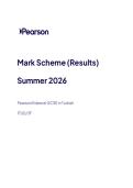 GCSE EDEXCEL TURKISH MAY 2026 PAPER 3 &lpar;FOUNDATION&rpar; MARK SCHEME &lpar;1TU0&sol;3F&rpar;